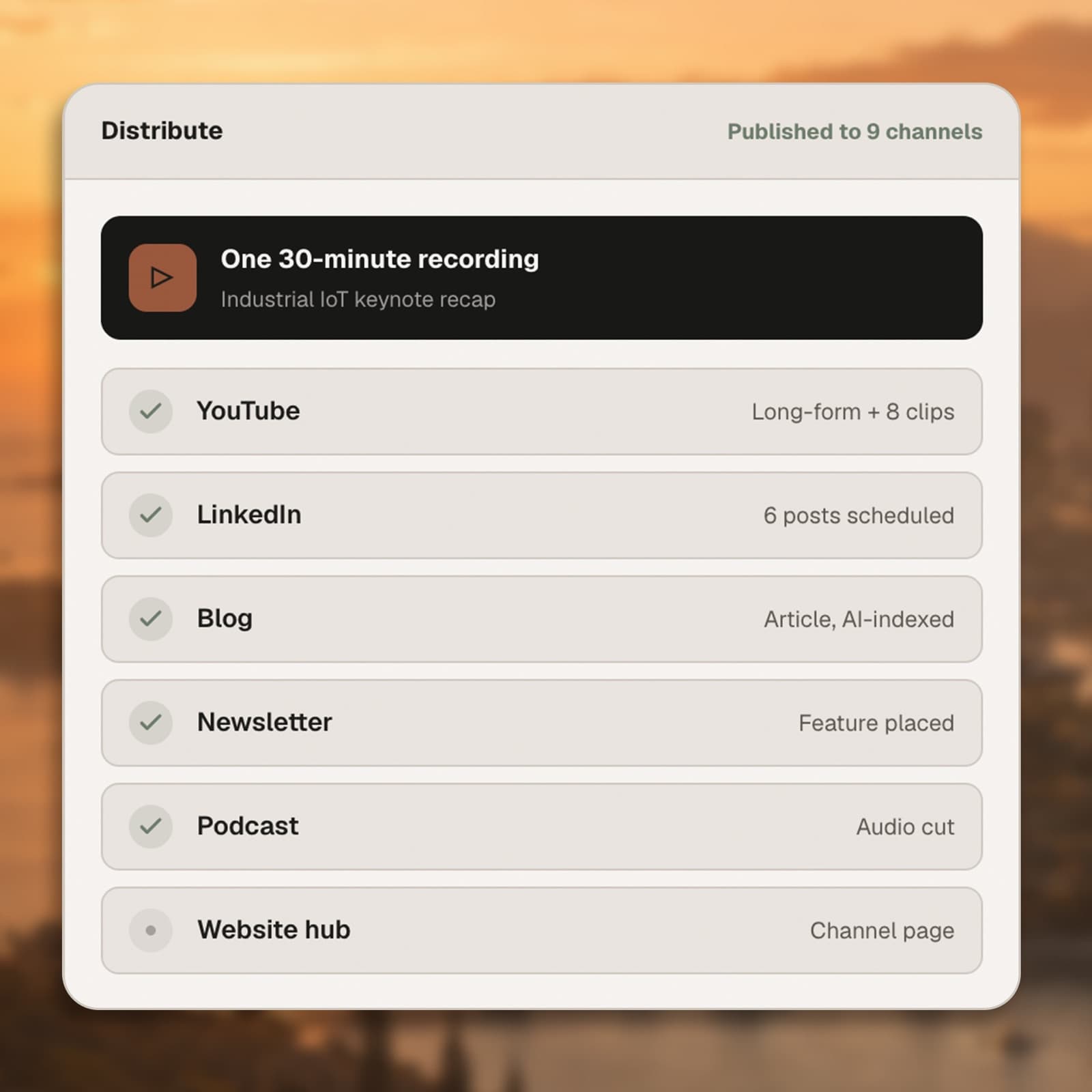 Publish in the MarketScale workspace